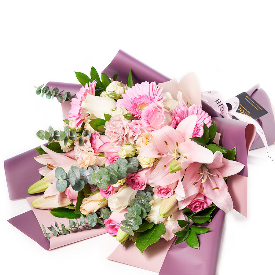 Pastel Pink Variety Bouquet from New York Blooms - Mixed Floral Gifts - New York Delivery.