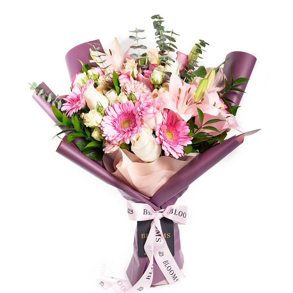 Pastel Pink Variety Bouquet from New York Blooms - Mixed Floral Gifts - New York Delivery.