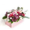 Pink Toolbox Garden Arrangement from New York Blooms - Mixed Floral Arrangement - New York Delivery.