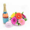 Posh Delights Champagne & Flower Gift from New York Blooms - Champagne & Flower Gift Set - New York Delivery.