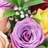 Rainbow Essence Rose Gift from New York Blooms - Mixed Floral Hat Box - New York Delivery.