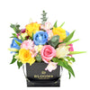 Rainbow Blossoms Mixed Arrangement from New York Blooms - Mixed Floral Hat Box - New York Delivery.