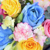 Rainbow Blossoms Mixed Arrangement from New York Blooms - Mixed Floral Hat Box - New York Delivery.