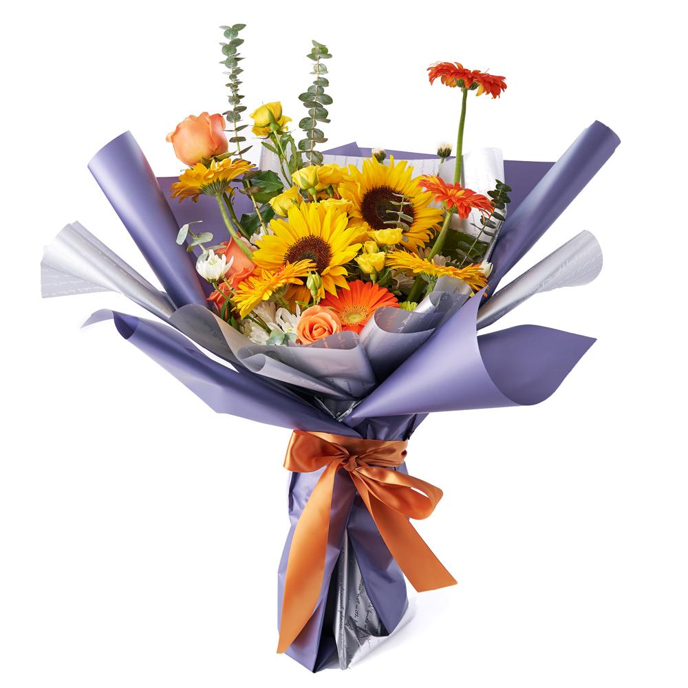 Ray of Hope Sunflower Bouquet from New York Blooms - Flower Gifts - New York Delivery.