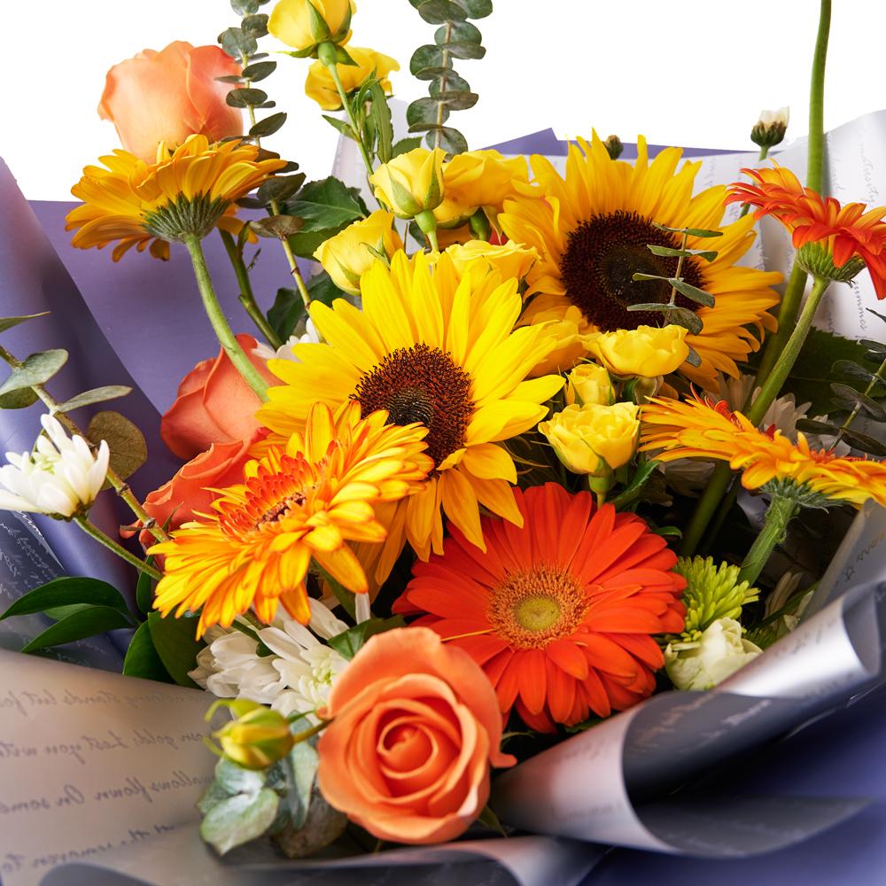 Ray of Hope Sunflower Bouquet from New York Blooms - Flower Gifts - New York Delivery.