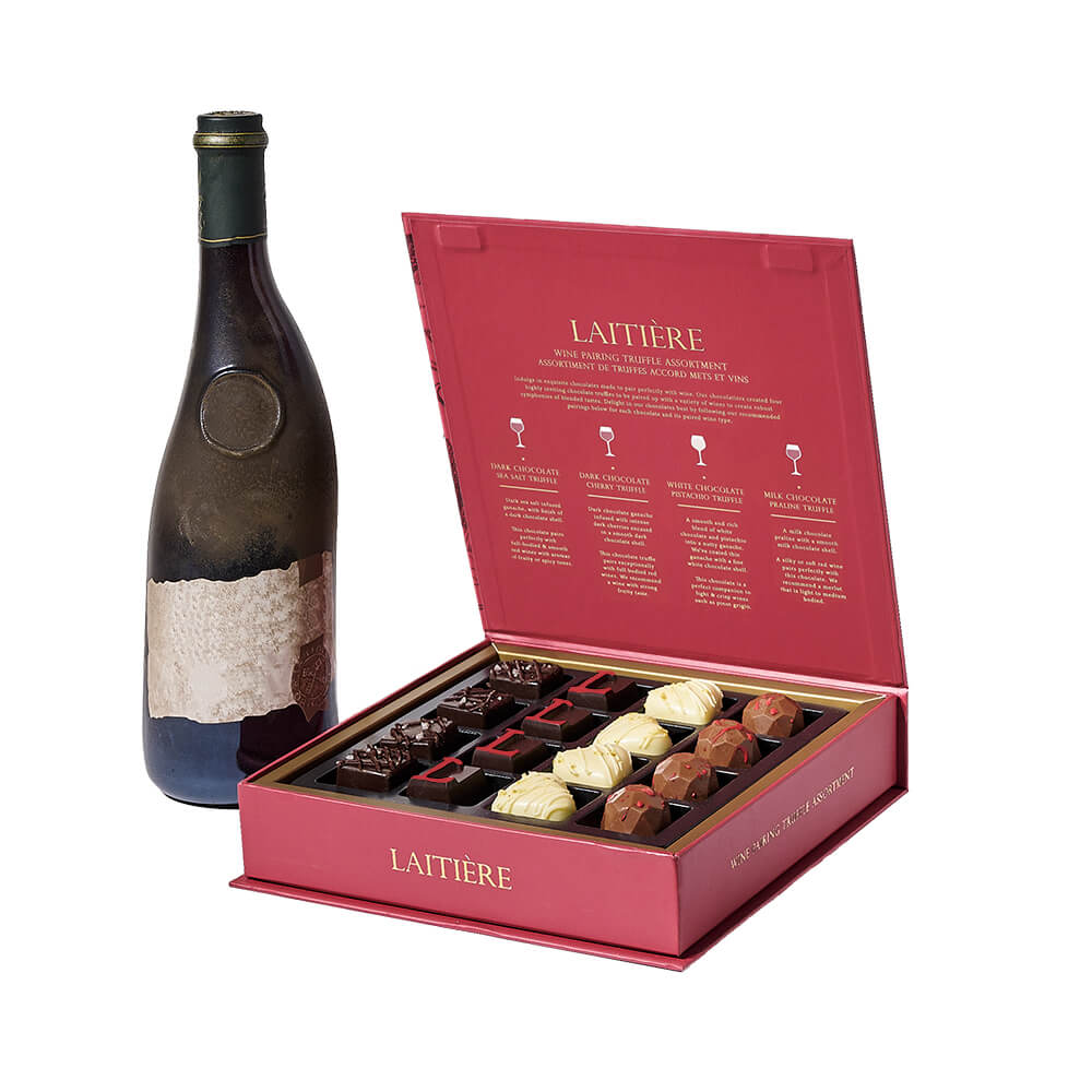 Stunning Wine &amp; Truffle Pairing Gift from New York Blooms - Gourmet &amp; Wine Gift Sets - New York Delivery.