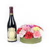 Take Me To Versailles Flowers & Wine Gift, Floral Gift Baskets, Floral Gifts, Wine Gifts, Floral Hat Box Gift, NY Same Day Delivery