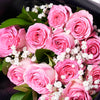 Valentine's Day 12 Stem Pink Rose Bouquet from New York Blooms - Flower Gifts - New York Delivery.