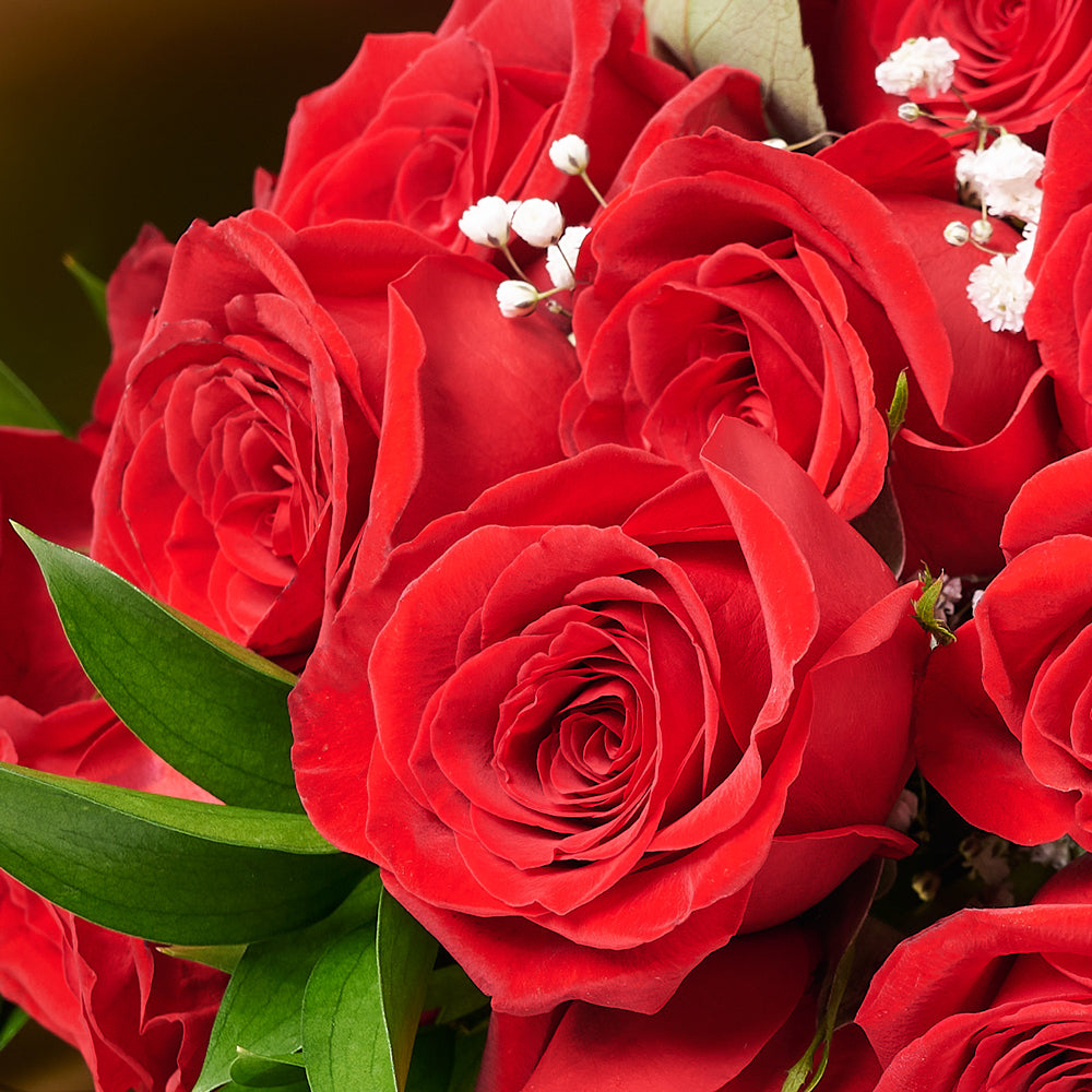 Valentine's Day Dozen Red Roses Bouquet from New York Blooms - Flower Gifts - New York Delivery.