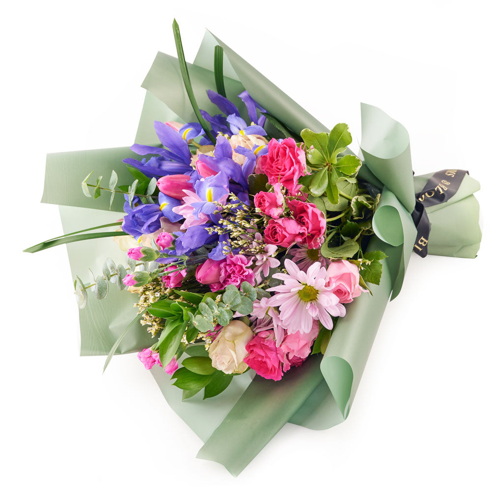 Violet Fantasy Mixed Iris Bouquet from New York Blooms - Mixed Floral Gifts - New York Delivery.