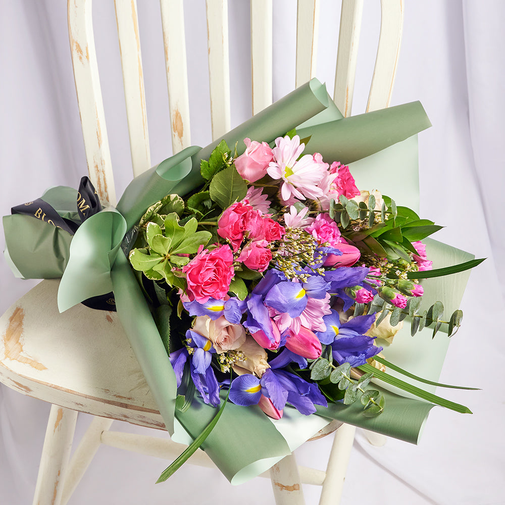 Violet Fantasy Mixed Iris Bouquet from New York Blooms - Mixed Floral Gifts - New York Delivery.