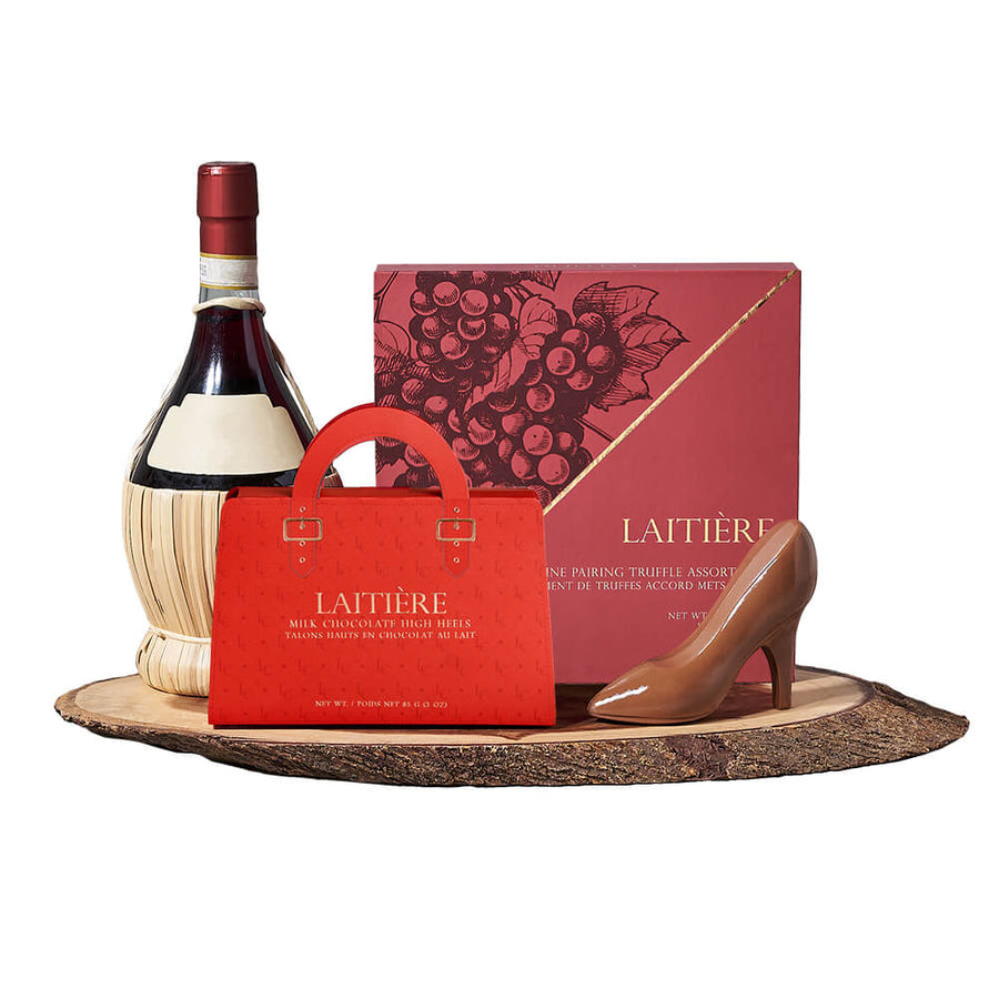Wine & Chocolate Pairing Gift Set from New York Blooms - Wine Gift Sets - New York Delivery.
